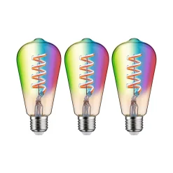Filament 230 V Smart Home Zigbee 3.0 Ampoules LED ST64 E27 3x470lm 3x6,3W RGBW+ gradable Doré