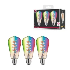 Filament 230 V Smart Home Zigbee 3.0 Ampoules LED ST64 E27 3x470lm 3x6,3W RGBW+ gradable Doré