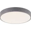 FILIZ Plafonnier blanc/gris LED intégrée 24W métal/plastique/textile ampoule incluse