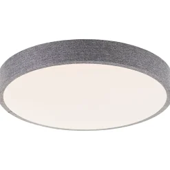 FILIZ Plafonnier blanc/gris LED intégrée 24W métal/plastique/textile ampoule incluse