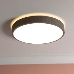 FILIZ Plafonnier blanc/gris LED intégrée 24W métal/plastique/textile ampoule incluse