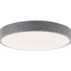 FILIZ Plafonnier blanc/gris LED intégrée 24W métal/plastique/textile ampoule incluse