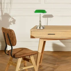 FISHTEC - Lampe de Banquier Verte - Culot E27 - Interrupteur Chaînette 38 CM