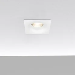 Fixation spot BRAYTRON Tetra-D, carré, blanc, fixe, longueur et largeur 89mm, aluminium