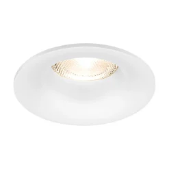 Fixation spot BRAYTRON Tetra-D, rond, blanc, fixe, diamètre 88mm, aluminium