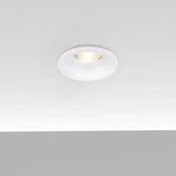 Fixation spot BRAYTRON Tetra-D, rond, blanc, fixe, diamètre 88mm, aluminium