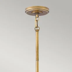 Fletcher Luminaire suspendu à 3 ampoules Hinkley, zinc vieilli et laiton patrimonial