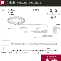 FlexLED Strip 3D LED 3m 8W 320lm m 60 LEDs m 3000K 12VA