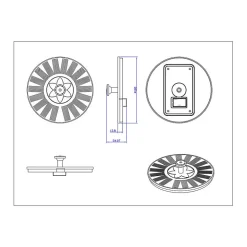 Fontaine solaire- Diamètre 18cm- fournie avec 6 buses pour choix du type de jet d'eau, fonctionne sans batterie
