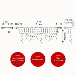Frise lumineuse blanche - Chromex
