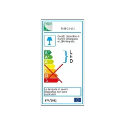 GIOTTO plafonnier LED moderne 18W noir 3508-21-101 Fabas Luce