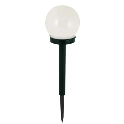 GLOBE: lampe de jardin solaire LED diamètre10cm. En plastique