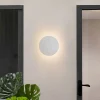 Grand éclairage mural blanc moderne LED 30 cm IP54 - Lunar