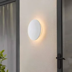 Grand éclairage mural blanc moderne LED 30 cm IP54 - Lunar