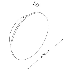 Grand éclairage mural blanc moderne LED 30 cm IP54 - Lunar