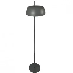 Grand lampadaire avec abat-jour en métal gris H146 cm - POLY 5560