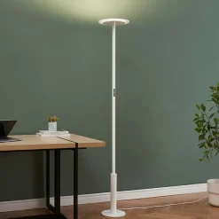 Grand lampadaire de bureau blanc LED dimmable - Lelia