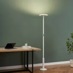Grand lampadaire de bureau blanc LED dimmable - Lelia