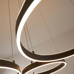 Grand lustre LED dimmable cercles lumineux - Blisko