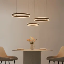 Grand lustre LED dimmable cercles lumineux - Blisko