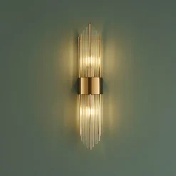 Grande applique art déco pampilles en cristal - Dania