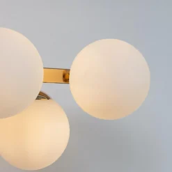 Grande applique dorée expressive avec verres blancs - Ambrosia