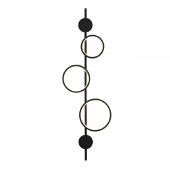 Grande applique graphique noire LED - Saretti