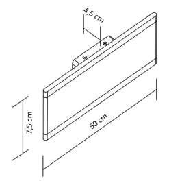 Grande applique LED longueur 50 cm - Bastia