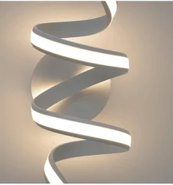 Grande Applique ou Plafonnier boucles ruban LED blanc - Kauai