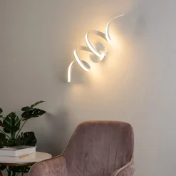 Grande Applique ou Plafonnier boucles ruban LED blanc - Kauai