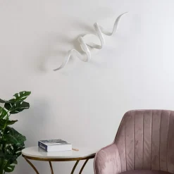 Grande Applique ou Plafonnier boucles ruban LED blanc - Kauai