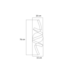 Grande Applique ou Plafonnier boucles ruban LED blanc - Kauai