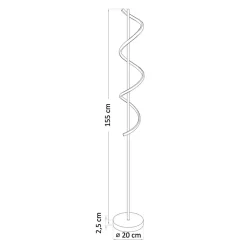 Grande lampe LED cascade spirale dorée - Simaria