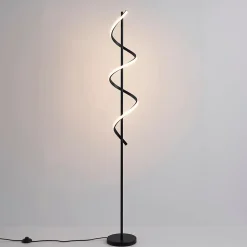 Grande lampe LED cascade spirale noire - Simaria