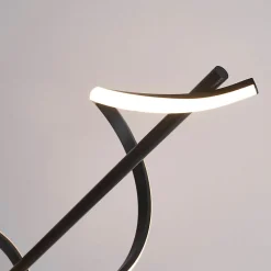 Grande lampe LED cascade spirale noire - Simaria