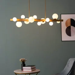 Grande suspension à 12 sphères blanches - Oromia