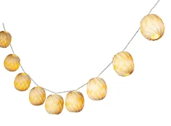 Guirlande à piles 10 lumières Buzios IP44 0,6W blanc chaud L.1,65m x H.7 cm