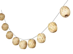 Guirlande à piles 10 lumières Buzios IP44 0,6W blanc chaud L.1,65m x H.7 cm