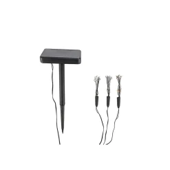 Guirlande 3 étoiles à suspendre ou planter de 3m- LED blanche ou multicolore- 15 Lumens- Eclairage extérieur Jardin