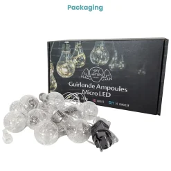 Guirlande Ampoule micro-led 10 ampoules 5 m avec prise