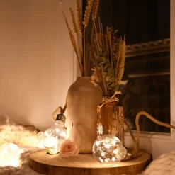 Guirlande Champêtre lumineuse - cordon en jute Chromex