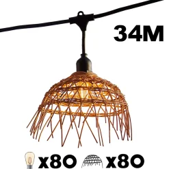 Guirlande connectable HAWAII 80 ampoules E27 34 M