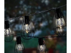 Guirlande d'extérieur LED solaire style industriel - Jardideco