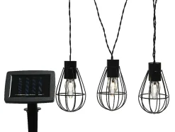Guirlande d'extérieur LED solaire style industriel - Jardideco