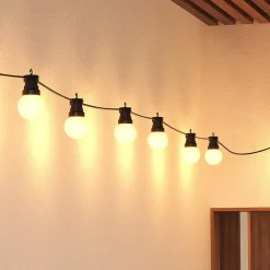 Guirlande d'extérieur solaire Soa noir & blanc H800cm - Atmosphera