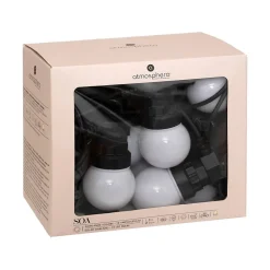 Guirlande d'extérieur solaire Soa noir & blanc H800cm - Atmosphera