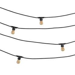Guirlande esprit guinguette Feria Little Garden E27 IP44 blanc chaud 15m noir