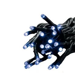 Guirlande exterieur 180 Led bleu 20m fil noir