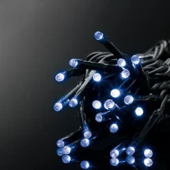 Guirlande exterieur 180 Led bleu 20m fil noir