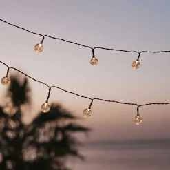 Guirlande extérieur LED solaire L.2,66m blanc chaud New Garden, Griselda glossy